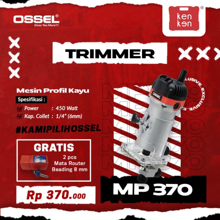 Mesin Trimmer Mesin Profil Kayu Mesin Router Kayu MP 370 Ossel