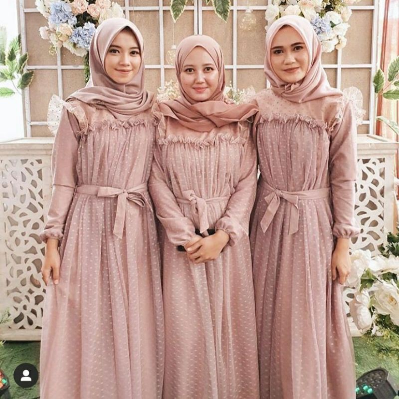 daisy dress tile dot premium dotty dress isyana dress gamis kondangan asmirandah nadhira