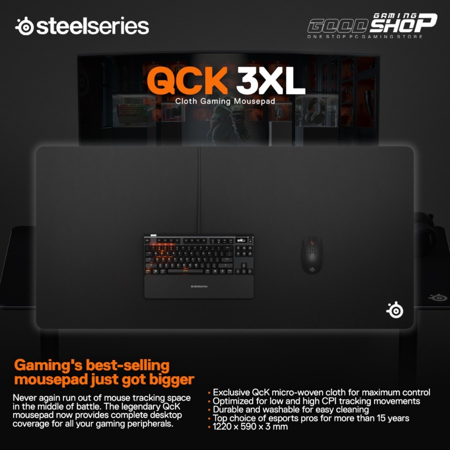 SteelSeries QcK 3XL Cloth Gaming Mousepad