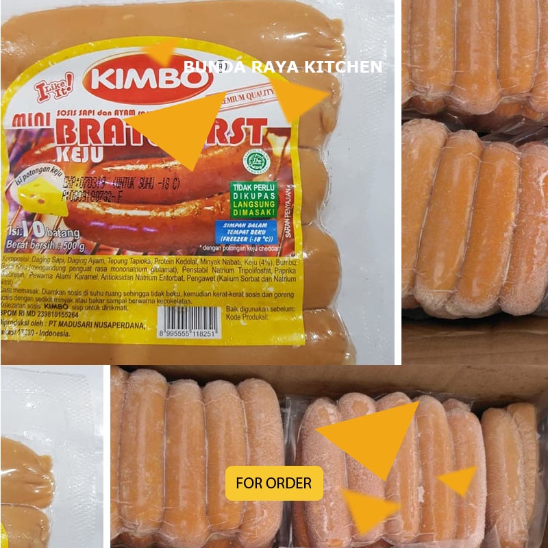 

Premium SOSIS KIMBO KEJU / Kimbo mini bratwurst keju isi 10 @500