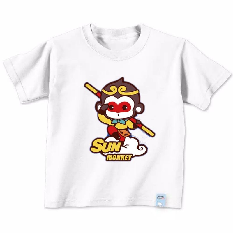 Baju Oblong Anak Sun Monkey King Kaos Anak Distro Baju Anak idel Untuk Anak Usia 2 sampai 10tahun
