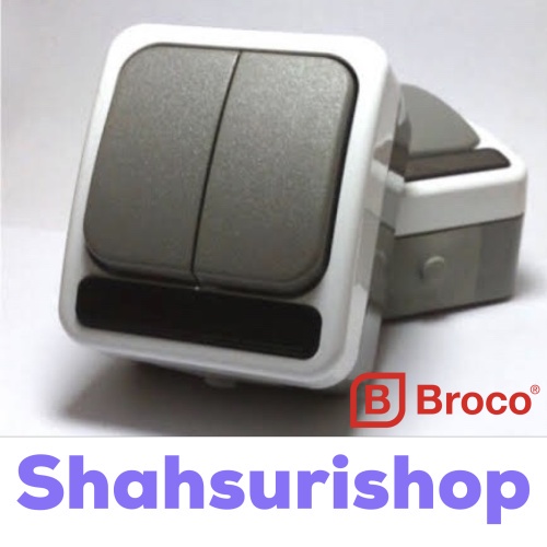 PERTUKANGAN PERLENGKAPAN LISTRIK SAKLAR SERI DOUBLE BROCO ATLANTIC OUTBOW WATERPROOF
