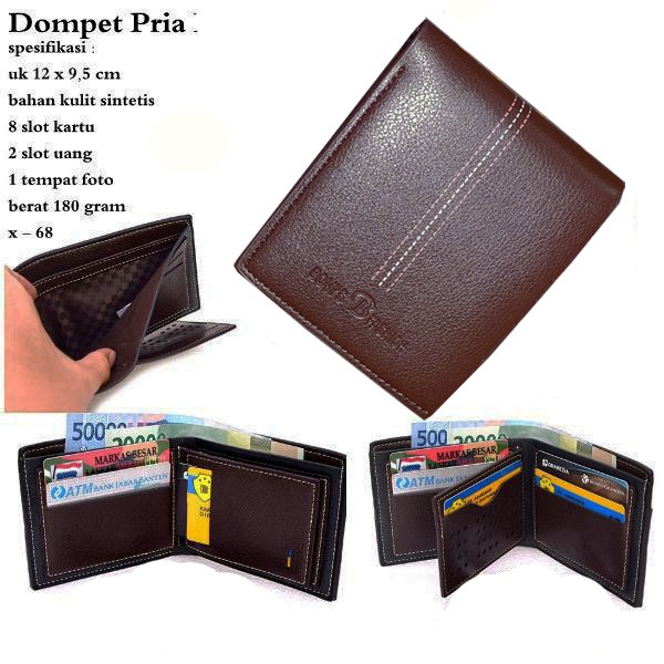 Dompet Kulit Pria Vintage Bulb List Original Impor 5 Inch