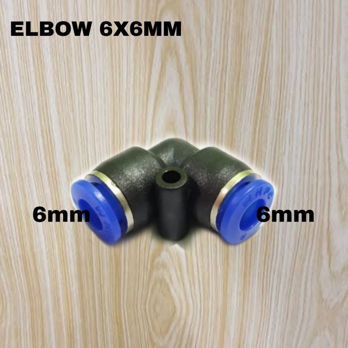 KONEKTOR SLIP LOCK ELBOW / L 6MM X 6MM / FITTING PENEUMATIC 6MM