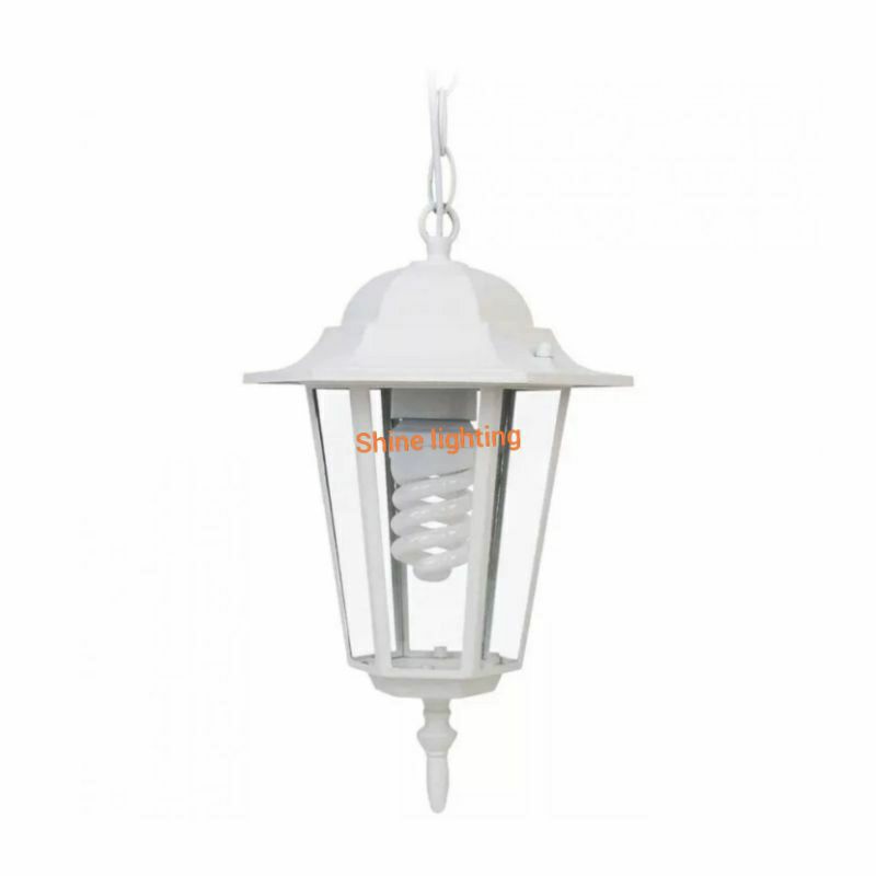Lampu gantung klasik outdoor waterproof teras khusus putih tipe 1009 H/S
