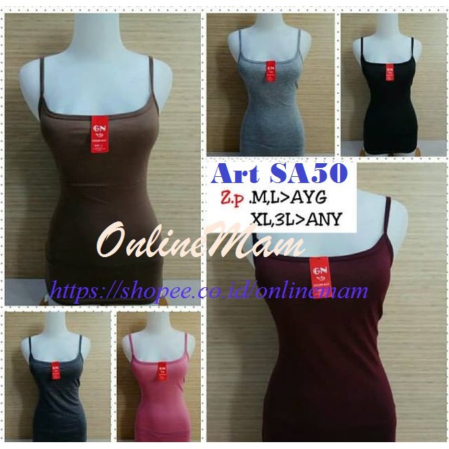 Tank Top Perempuan Golden Nick SA 50, SA 51, AT 48 / Singlet TankTop Wanita Cewek SA50 , SA51 &amp; AT48