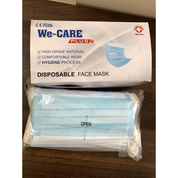 masker 3 ply earlop masker medis we care