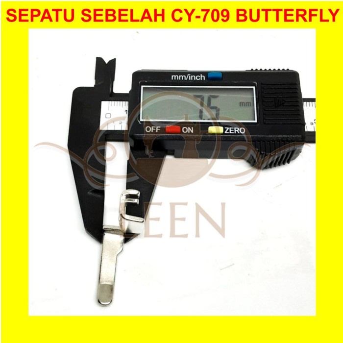 Sepatu Sebelah CY-709 Butterfly Resleting Lurus Mesin Jahit Hitam LEEN