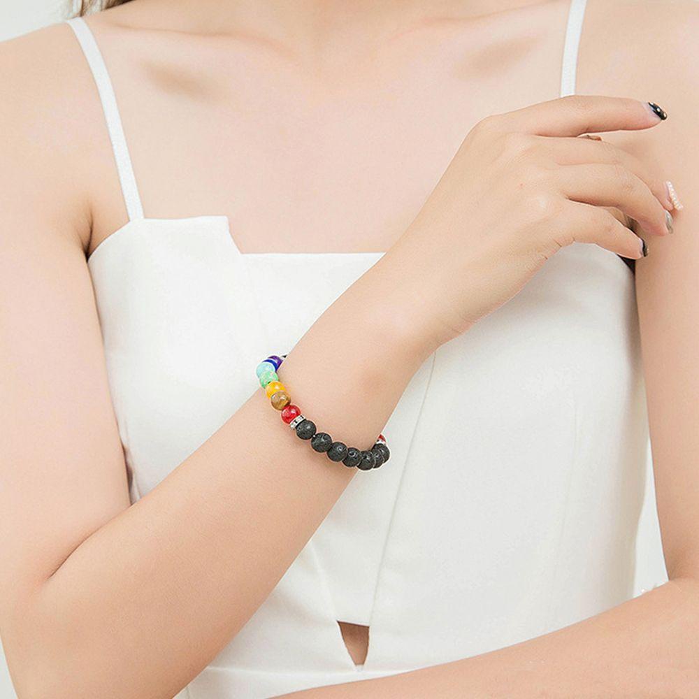 Mxbeauty 7cakar Gelang Hadiah Bermakna Perhiasan Aksesoris Enam Karakter Pepatah Penyembuhan Kecemasan Meditasi Rantai Tangan Yoga Energi Gelang