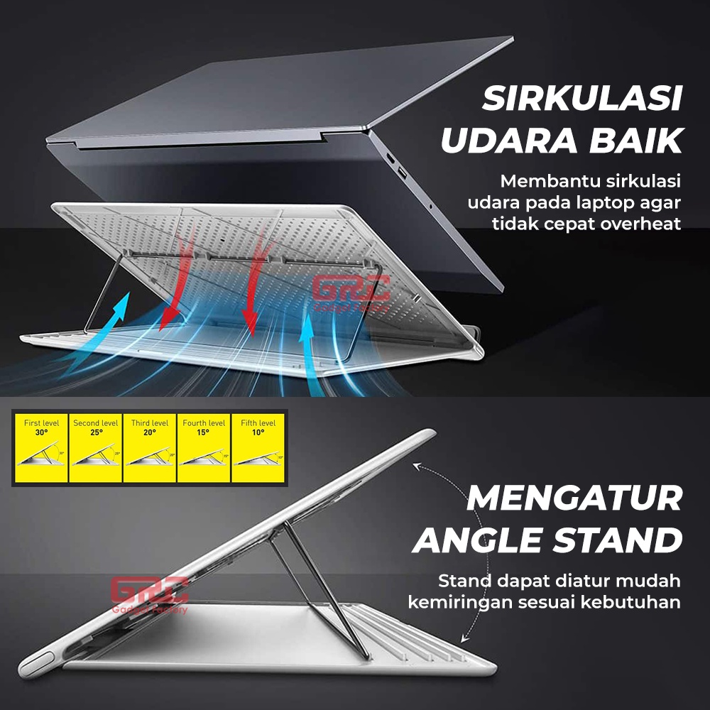 Dudukan Laptop Stand Baseus Mesh Portable Stand Holder Meja Laptop