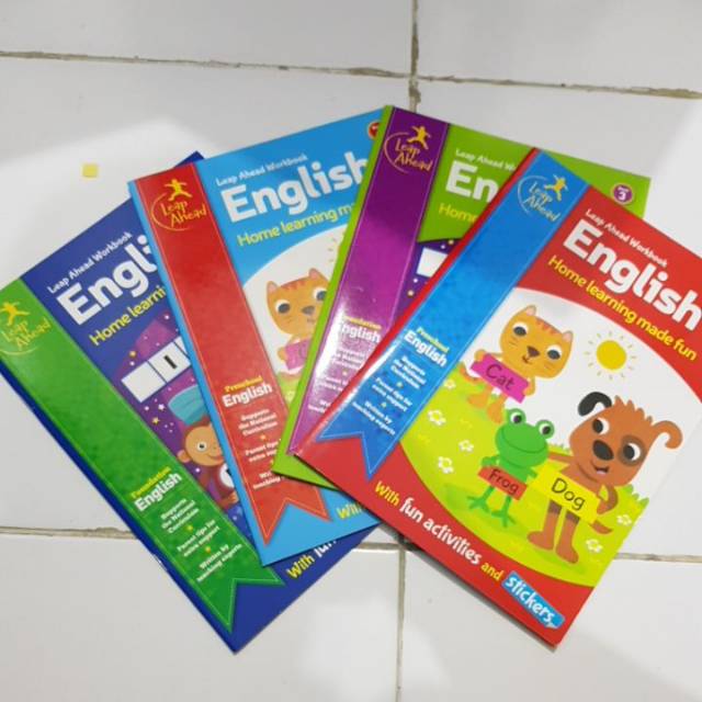 1 set isi 4 buku anak anak english home learning made fun