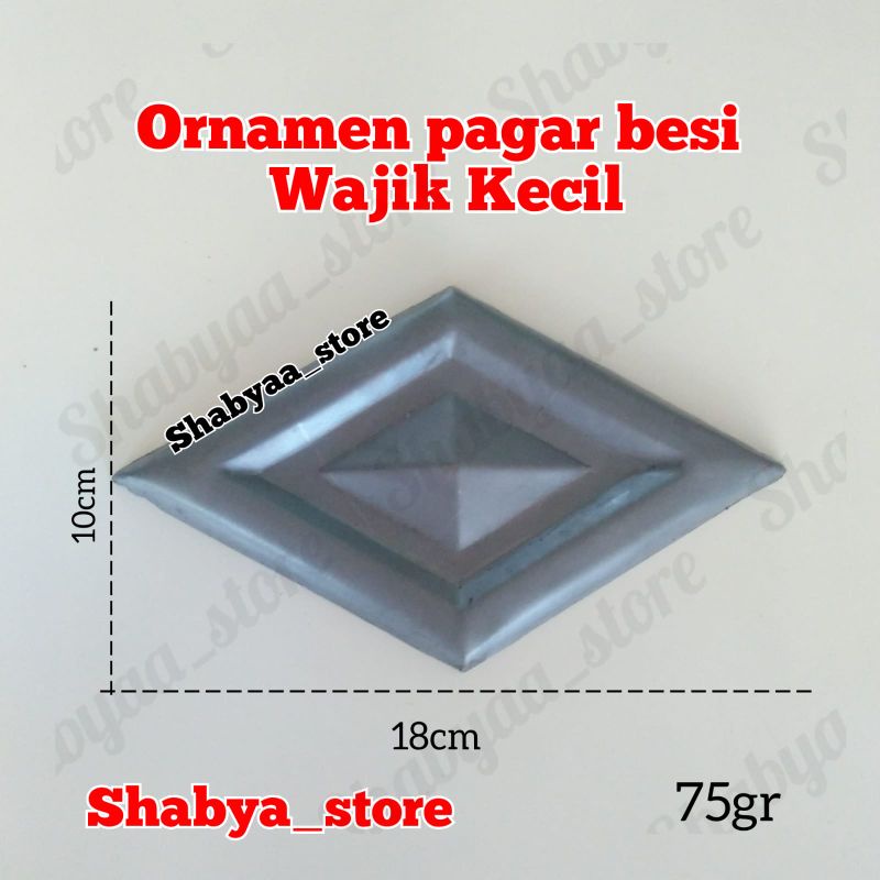 Wajik kecil piramid ornamen aksesoris asesoris pagar besi