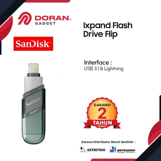 Jual Sandisk iXpand Flash Drive Flip USB 3.1 Gen 1 USB-A dan Lightning