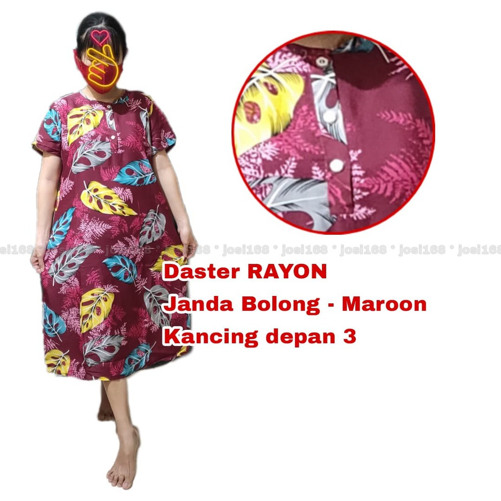 STC -  Daster TIE DYE Daster JANDA BOLONG Bahan RAYON Kancing 3 Kancing 1 Daster L Daster XL