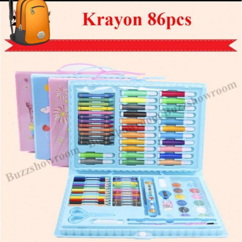 

Colouring Set (isi 86)Pensil Warna Crayon Stationary Crayon komplit