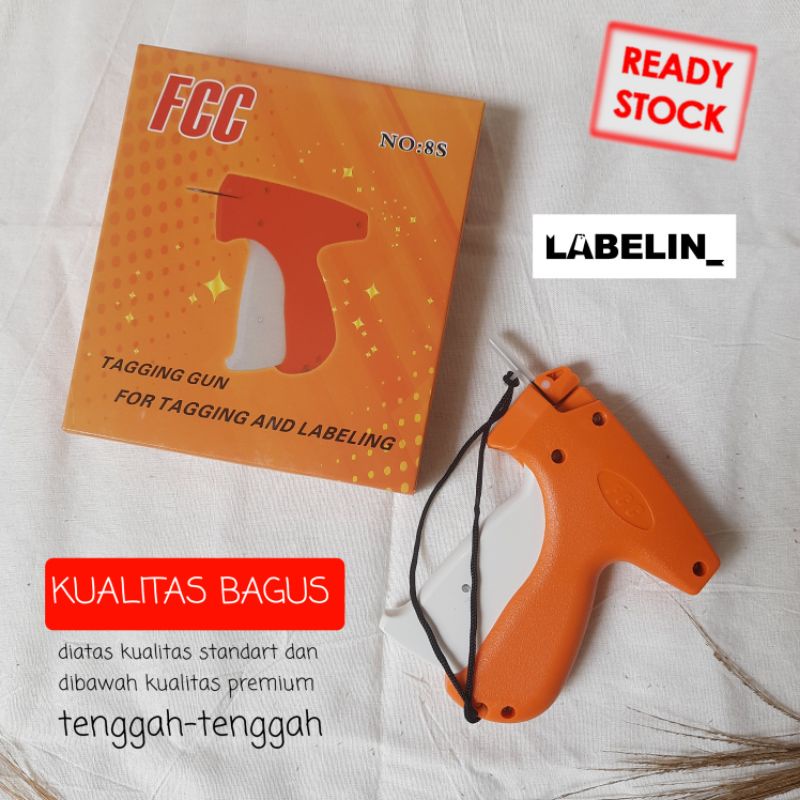 

Tag Gun FCC-8S Alat tembak label baju pakaian boneka selimut topi tas sepatu dll