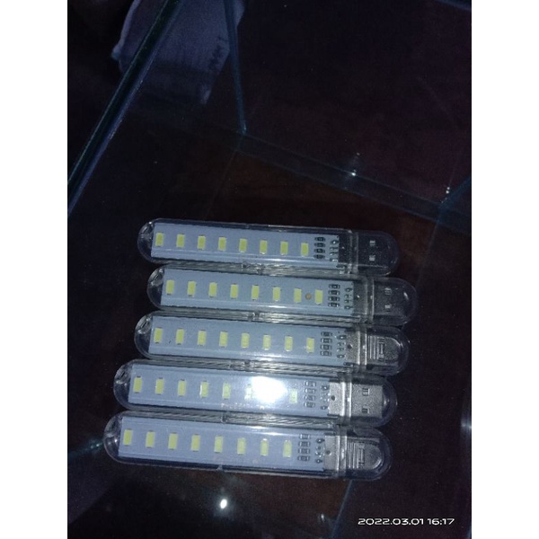 Lampu USB LED 8 mata  USB male to female bisa untuk lampu akuarium soliter