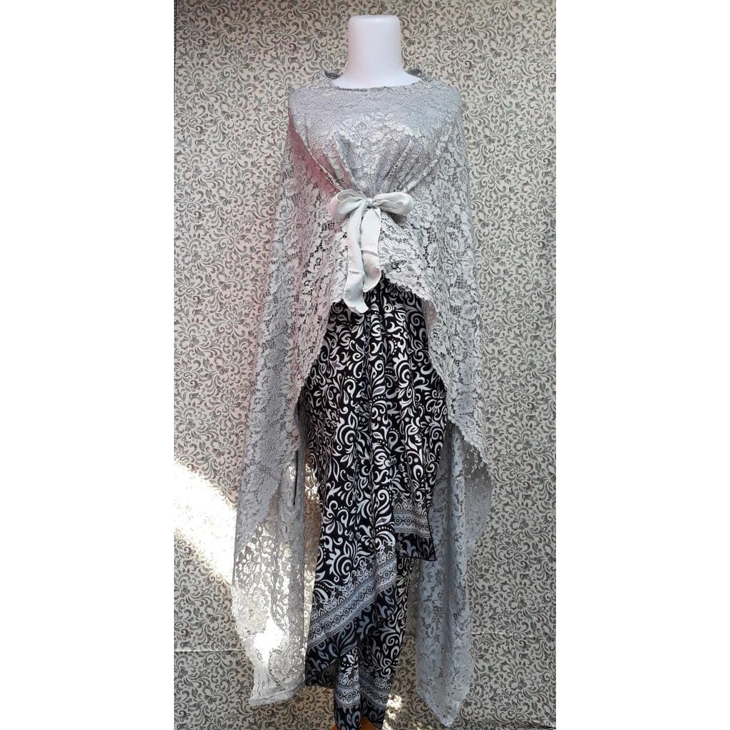 kebaya brukat cape long trendy