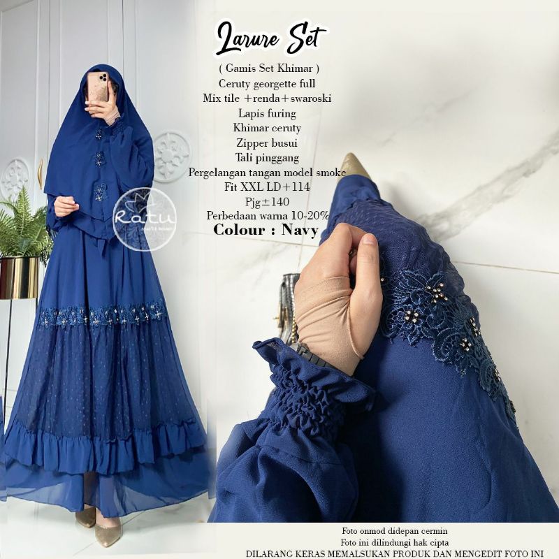 LARURE SET | GAMIS SET KHIMAR BY RATU
