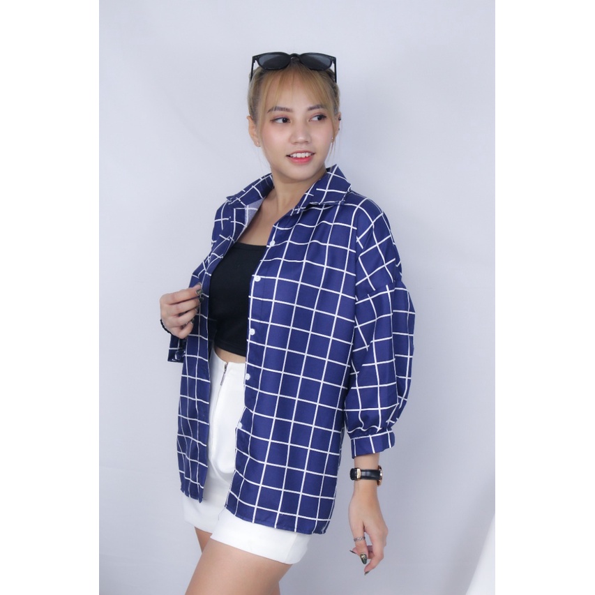 [12.12] RX Fashion - Kemeja Guilen Oversize Shirt XL // Oversize Wanita ( GRATIS ONGKIR ) -GA