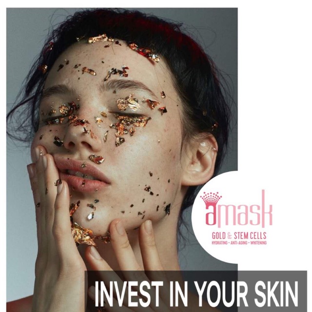 Amask gold & stemcell silk mask