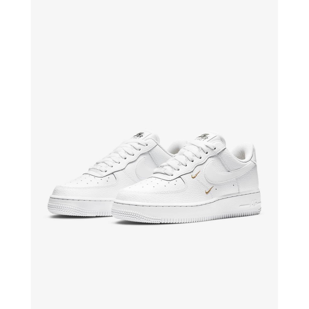 NIKE AIR FORCE 1 '07 Essential White Metallic Gold Black ORIGINAL BNIB