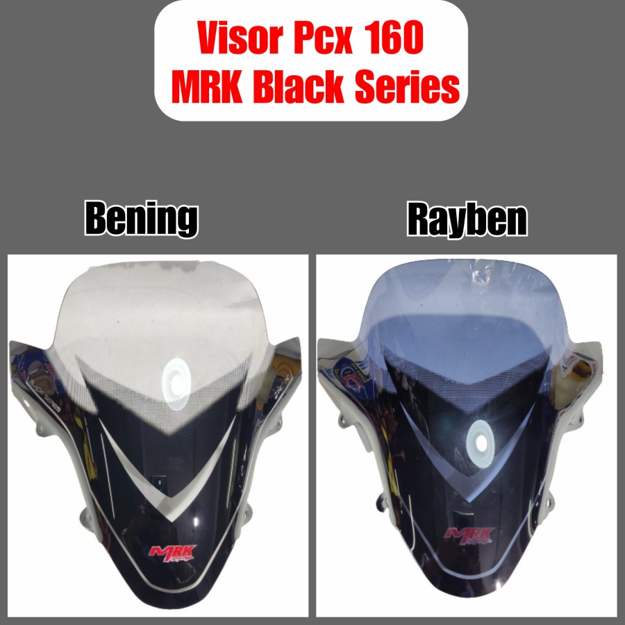 Visor PCX 160 Presisi MRK Black Series tebal 3mm