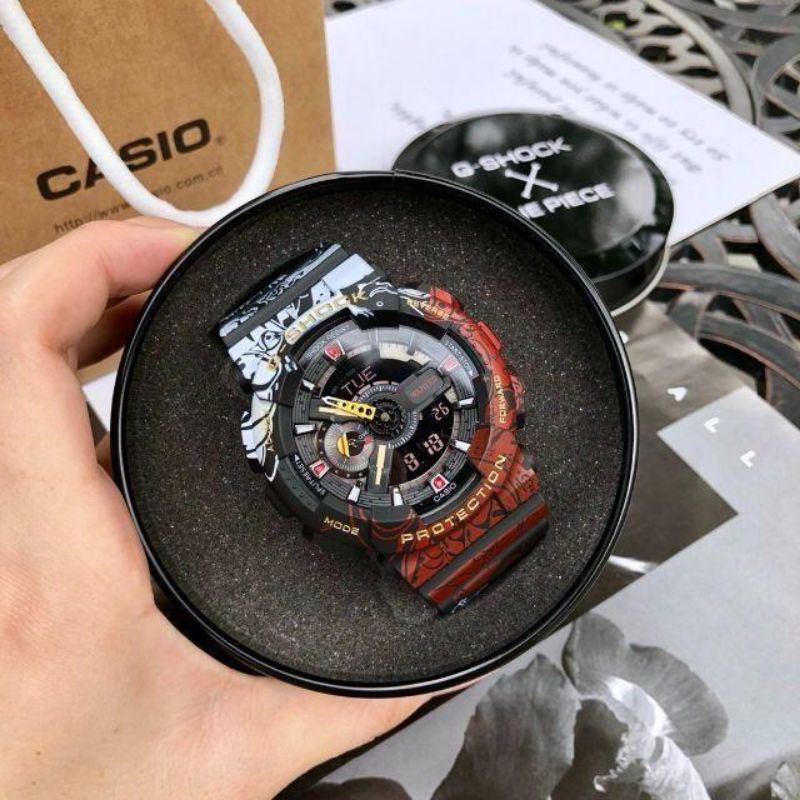 JAM TANGAN PRIA WANITA | RANTAI | KULIT | KARET | MURAH | - G Shock One Piece GA110JOP 1A4JR