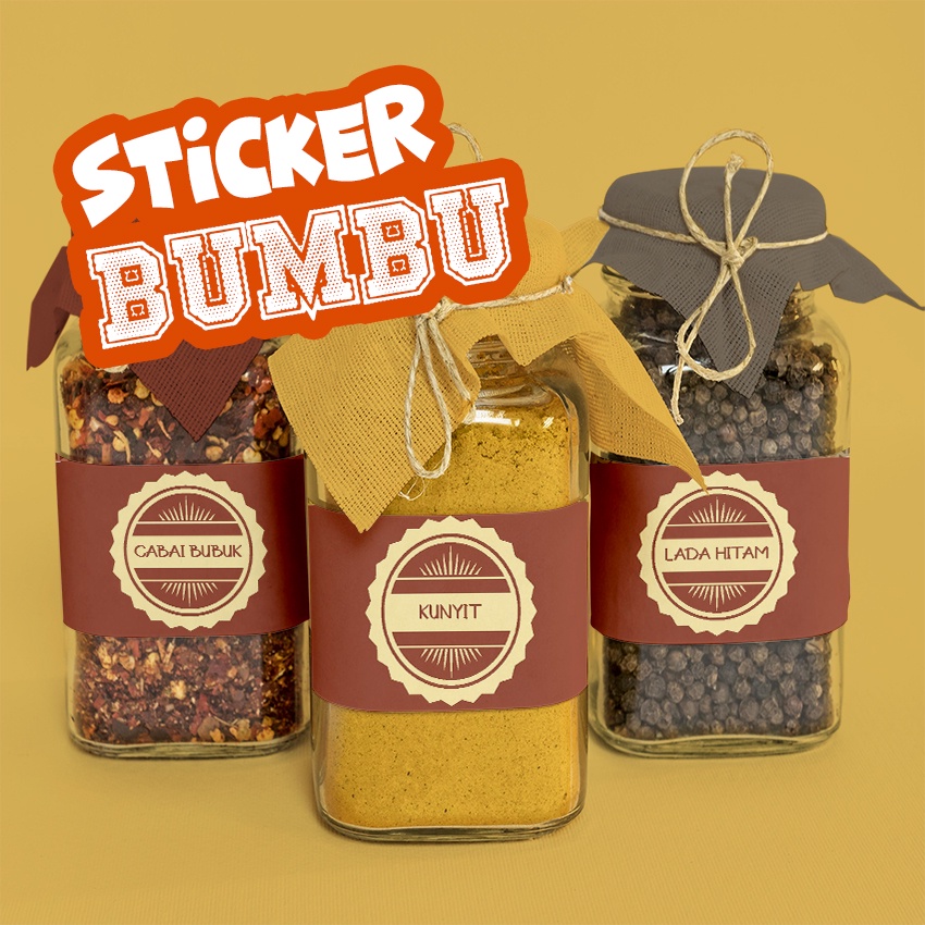 

stiker bumbu dapur | stiker bumbu | stiker garam | sticker 0022