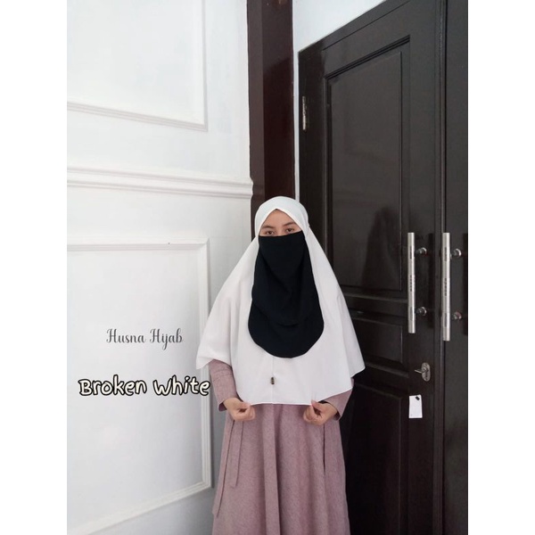 [HUSNA HIJAB] Jilbab Bergo Maryam / Jilbab Bergo Husna/  Khimar Instan Tali Non Ped / Bergo Tali