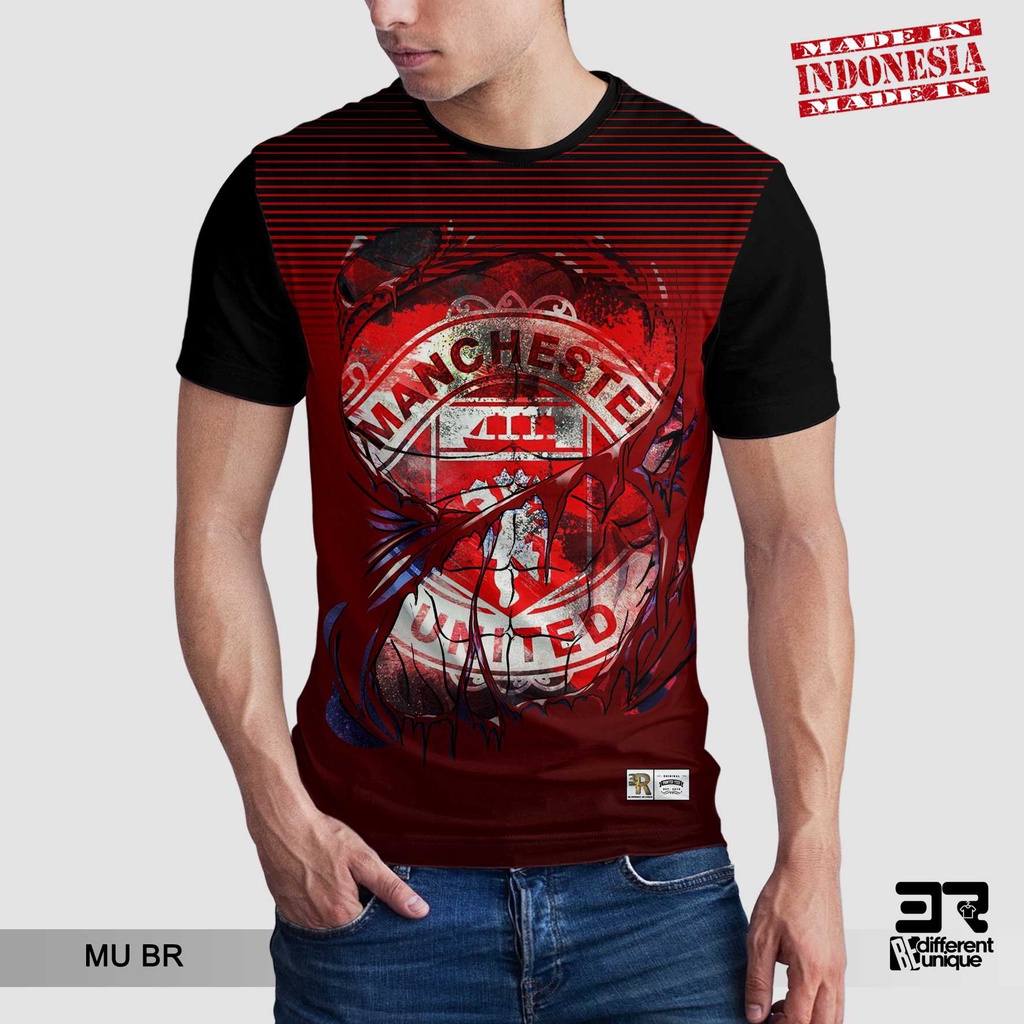 [ COD ] KAOS PRINTING GAMBAR TEAM SEPAKBOLA MANCHESTER UNITED MU BR - BAJU SEPAK BOLA DISTRO ORIGINA