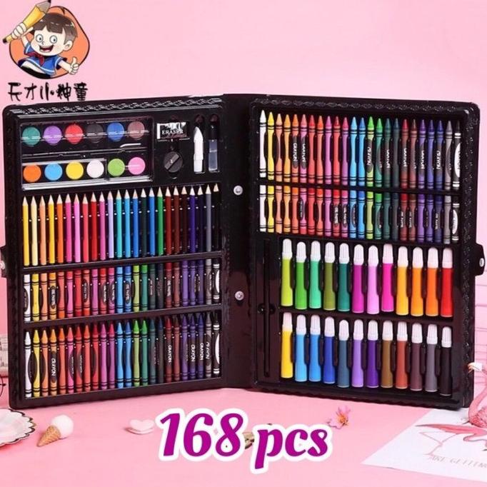 

168 Pcs Super Mega Art Set Anak-Anak Lukisan Stationery Melukis Mengga