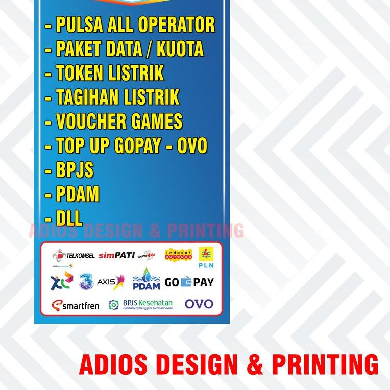 Banner Spanduk Pulsa Ukuran 120x60 cm