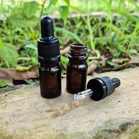 Botol Pipet 5ml Kaca Coklat TEBAL Ring SEGEL