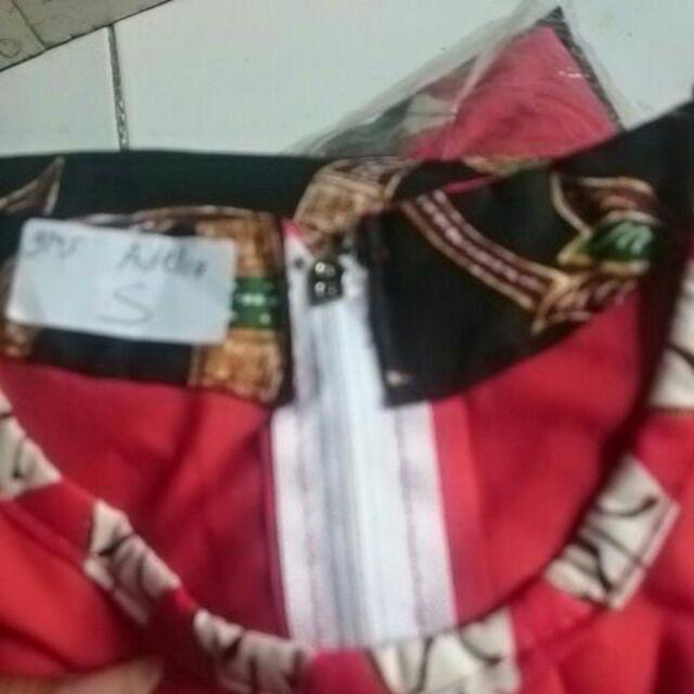 Qnunbatik Batik Keluarga/family Gamis Muslim Adelia Madura Hitam