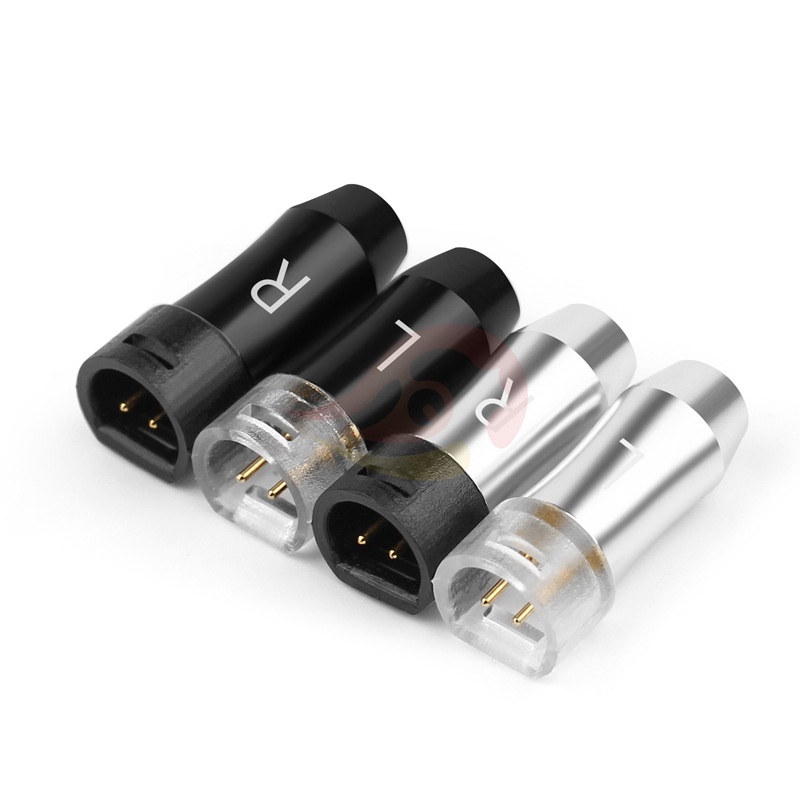 1 Pasang Adapter Konektor Kabel Earphone 2 Pin Socket Audio Jack Bahan Aluminum Alloy Untuk IE8 IE8I IE80