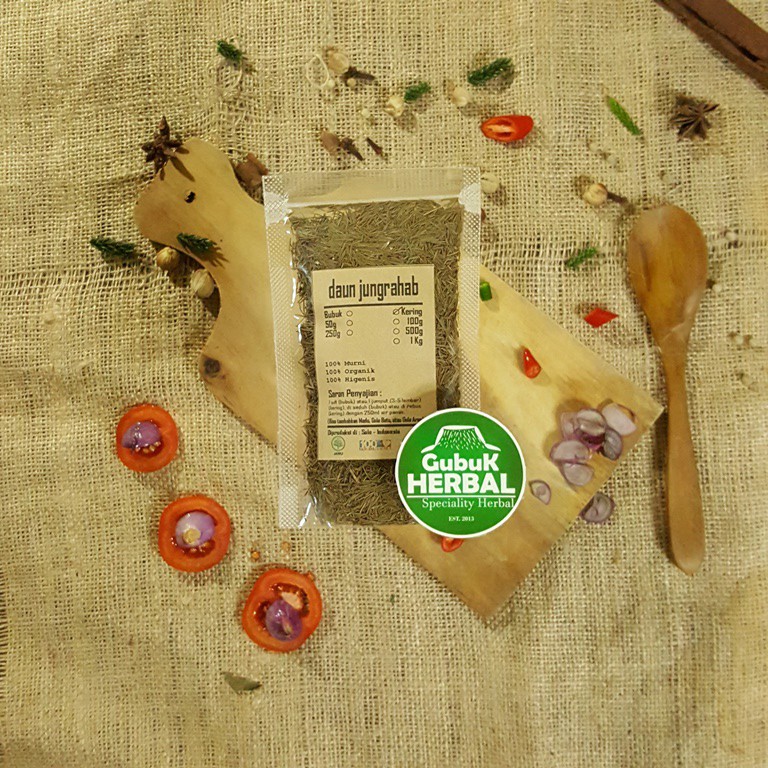 

DAUN JUNGRAHAB / UJUNG ATAP KERING 50 GRAM - Baeckea Frutescens - MURNI - JSR - REMPAH