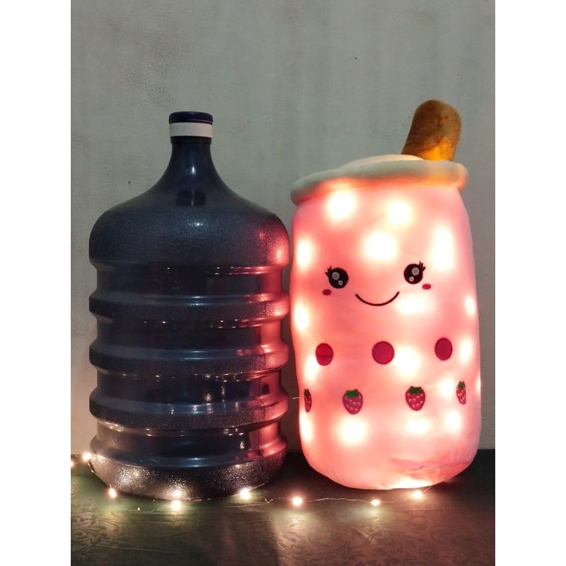 Boneka boba jumbo led murah / boneka boba milk tea brown sugar jumbo led