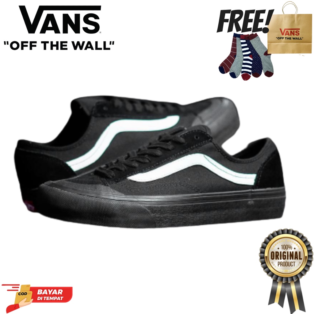 SALE DISKON! V4NS STYLE 36 DECON SF BLACK/BLACK WHITE 100% ORIGINAL BNIB