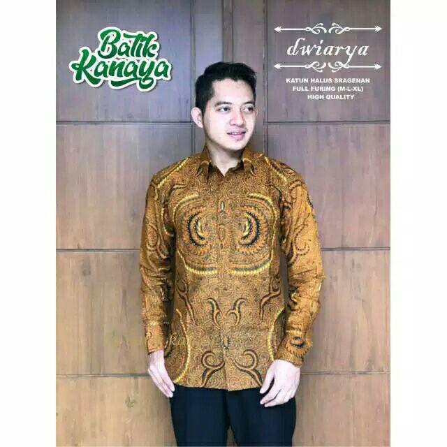 Batik Solo Kemewahan Jawa Kemeja Pria Katun Cabut Sragenan Full Furing