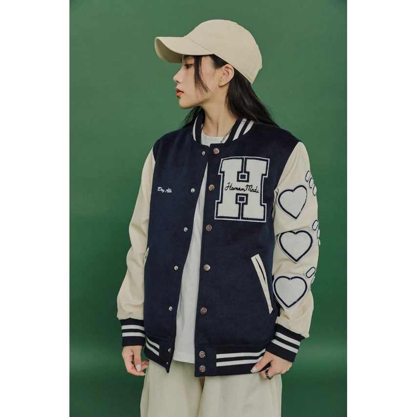 JAKET WANITA - H HOMAN MADE LOVE BASEBALL - TEBAL - KEKINIAN