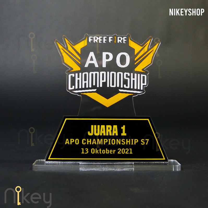 Plakat Akrilik Esports, Piala Custom, Plakat Turnament, Plakat Juara Game PUBG