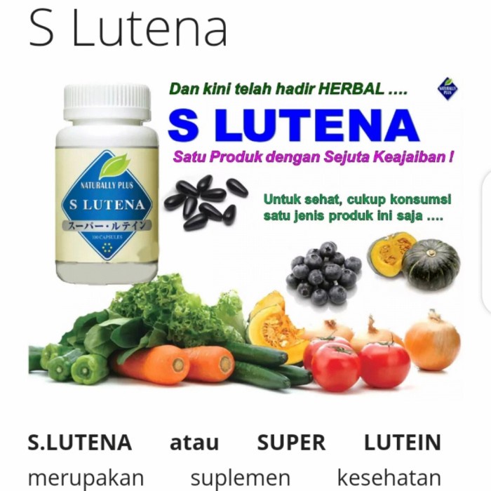 Kesehatan - Slutena Suplemen Kesehatan Naturally Plus Original - Softgel