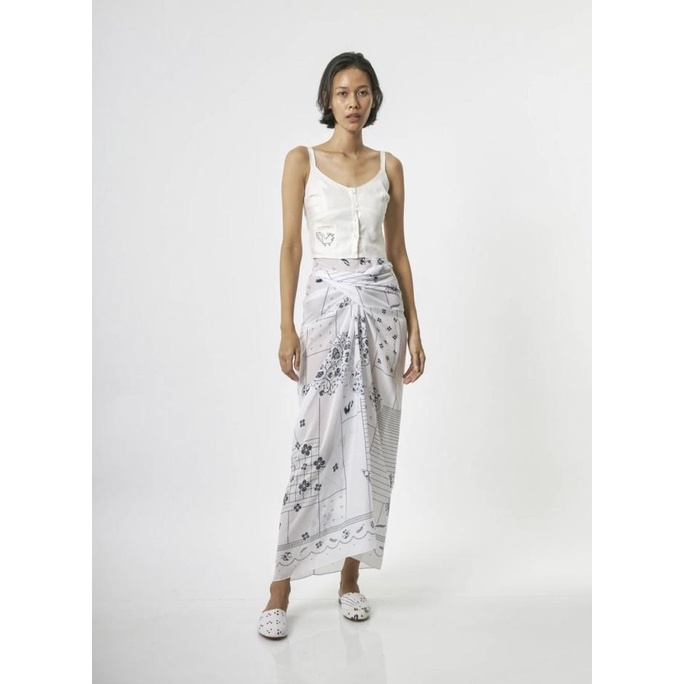 Rok Lilit Tambal Tencel Hand Stamped Batik Sejauh Mata Memandang