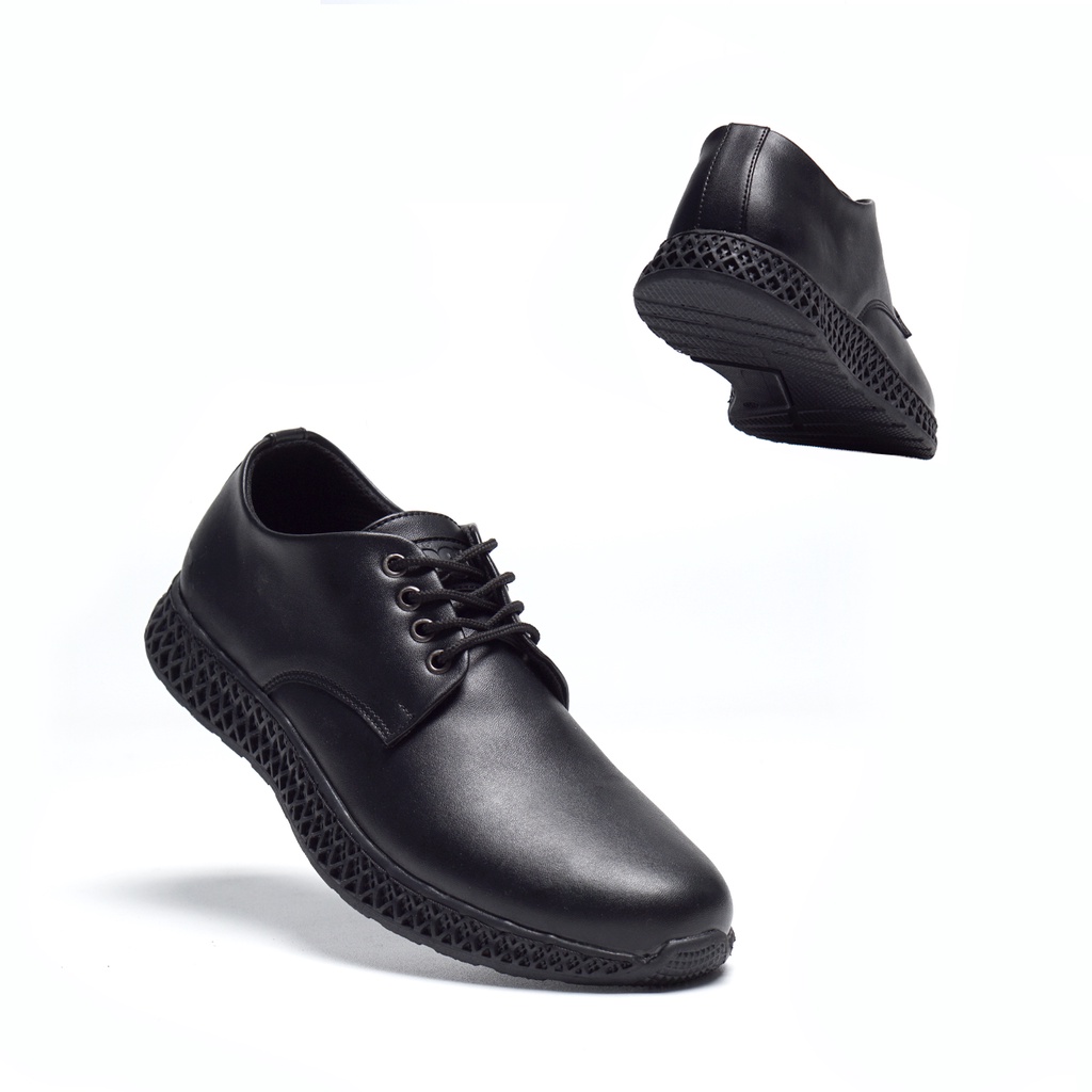 Sepatu Pantopel Pria Kasual Formal Kulit Kantor Kerja Kuliah Pantofel Pria Casual Oxford Original - Capt Black