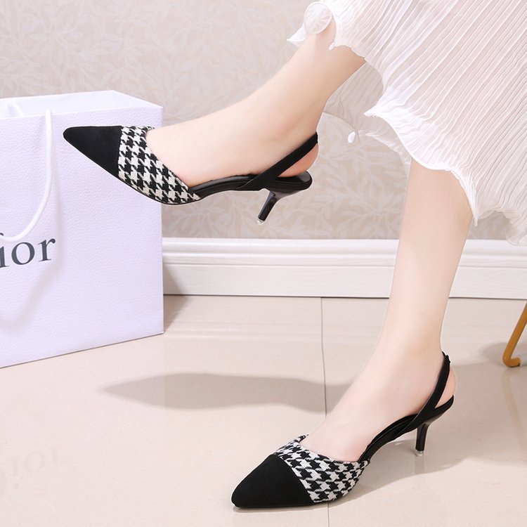 [LC] NEW 1457 Sepatu Wanita Heels Hak Les Hitam Heel Sedang 808 ELEGAN CANTIK Stiletto Pesta Kerja Keren Impor