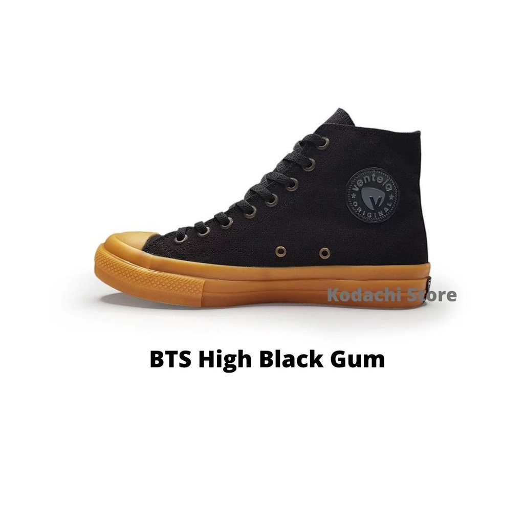 Ventela BTS High Black Gum - Ventela Shoes Original