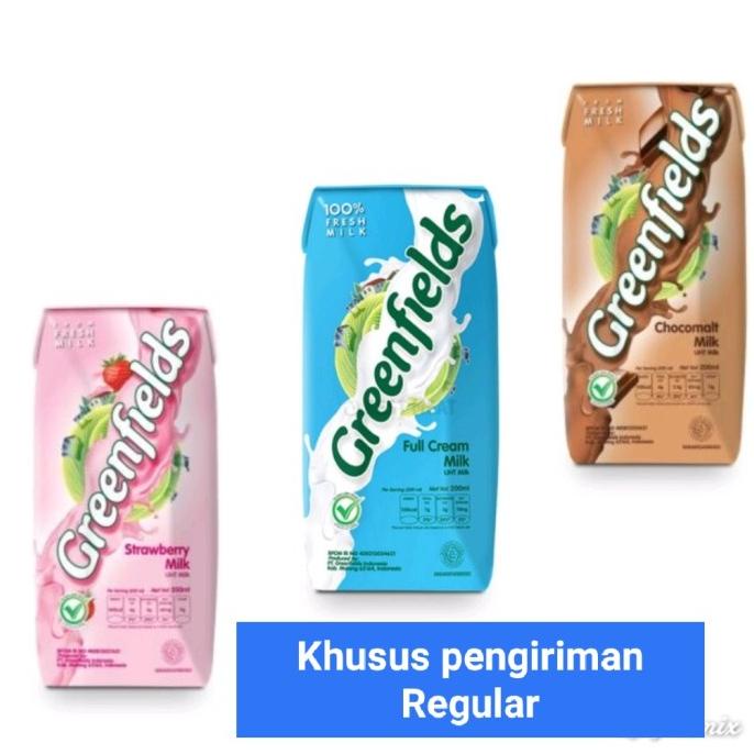 

(BISA COD) Greenfields uht 200 ml isi 24 pcs ,khusus kiriman reguler TERMURAH Kode 1172