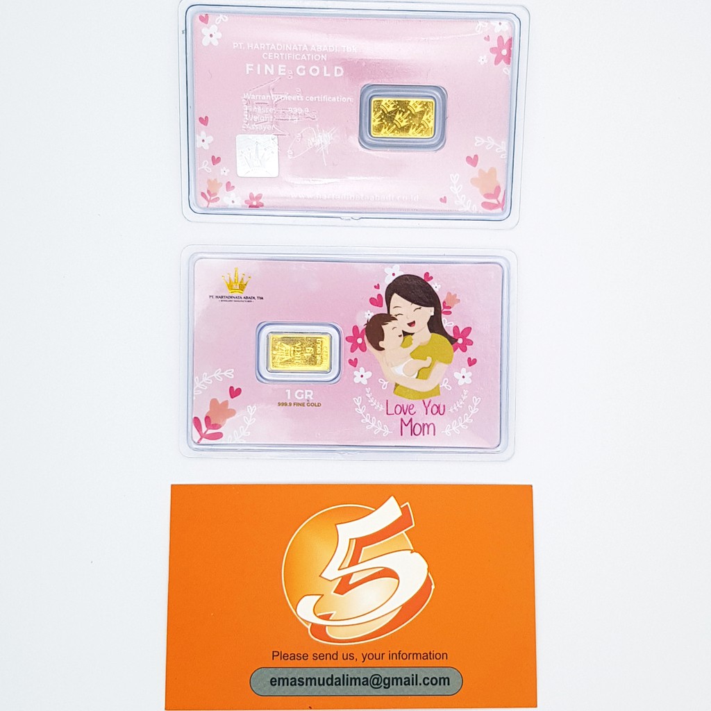 Emas Logam Mulia Hartadinata Edisi Mother Day Muda 1 Gram Gift Series