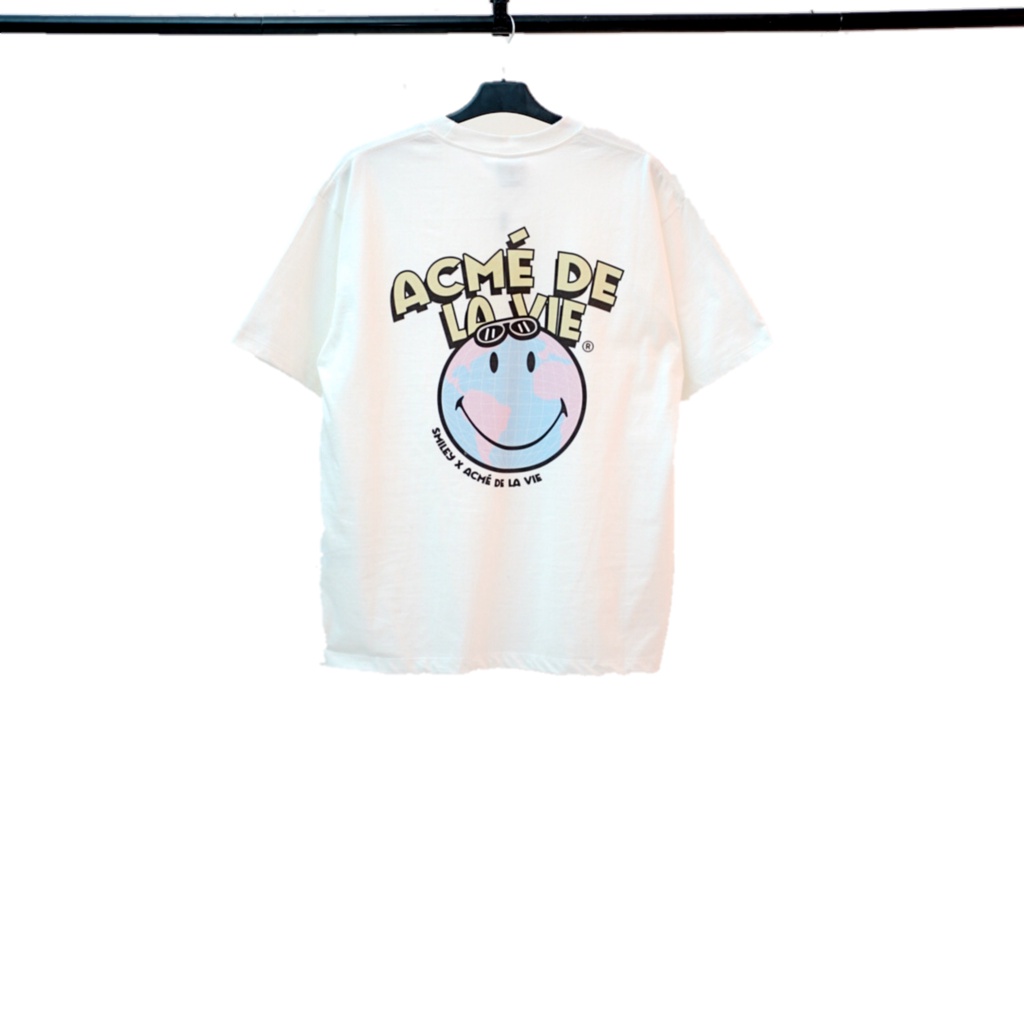 ADLV White X Smiley Tshirt Authentic / Kaos Acme De La Vie Putih Original